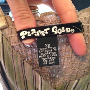 Planet gold sm vneck tank dress